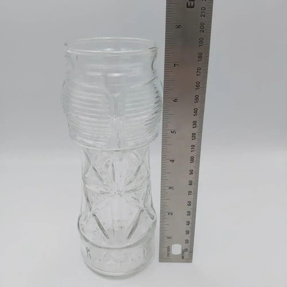 VINTAGE 80's Red Lobster LIGHTHOUSE Drinking Glass Tumbler CROSS‎ PATTERN 16oz